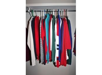 Large Lot Of Women's Sweaters And Knit Shirts