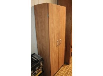Particle Wood Storage With Four Shelves-5 Tall X 24 In Wide, 13 In Deep