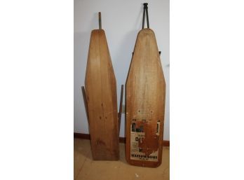 Two Ironing Boards-one Wooden Legs With Metal Mechanism, Sunbeam With Metal Legs