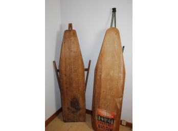 Two Ironing Boards-one Is Solid Wood, One Has Metal Legs, It Is A Rid-Jid Deluxe