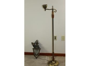 Floor Lamp 47.5 And Heavy Metal Sconce With Hinged Top