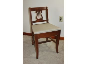 Sewing Machine Chair With Storage -beautiful Shape 17 In Tall