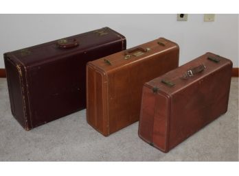Three Suitcases-H & M 25.5 X 15 X 8, Samsonite 21 X 15 X 6, J.c. Higgins 21 X 13 X 7