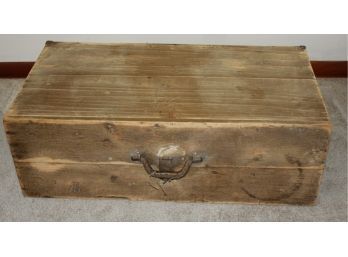 Heavy Wood Toolbox-probably Homemade-33 X 17.5 X 11 Wide