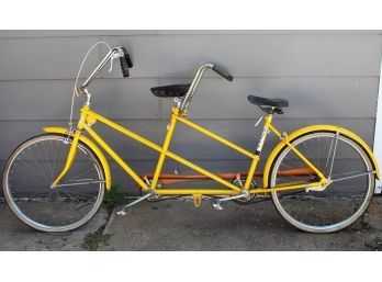 Yellow Tandem Bike -Huffy -needs Tires And Tubes