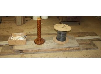 Miscellaneous Lumber Longest Is 98 Inches X 11-spool Of Coax Cable, Chalk Etc