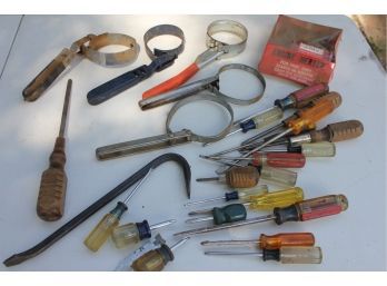 Screwdrivers, Oil Wrenches, Engine Heater, Pry Bar