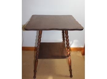 Square Wood Table With Shelf Underneath 24 X 24 X 29 Tall