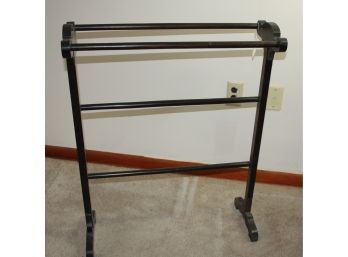 English Towel Rack-great For Quilts-small Crack On Top And Small Trim Piece On Bottom Missing-