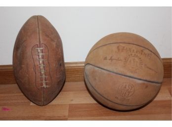 Spalding Basketball-over 50 Years Old-has The Stamped Name Abe Saperstein Of Harlem Globetrotters On It