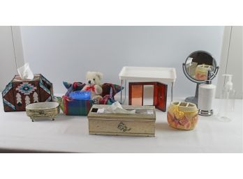 Bathroom Accessories, Tissue Box, Coasters, Mirror