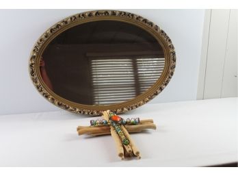 Oval Mirror And Cross