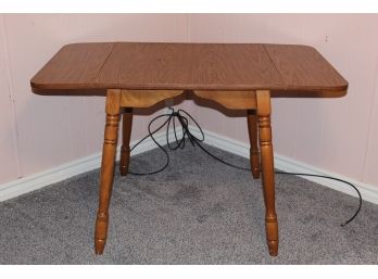 Table With Drop Sides, Wood, 4 Ft X 29.5 In X 28.5