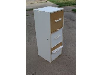 White 3 Drawer Project Cabinet