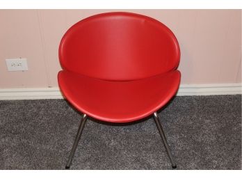 Retro Red Curved Chair 12in To Seat