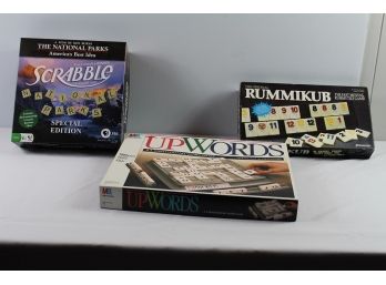Board Games, UpWords, Rummikub, Scrabble