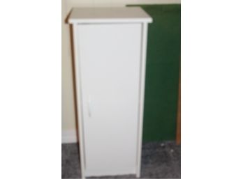 White Small Cabinet, Two Shelves, Ironing Board-missing Pieces-3 Ft