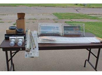 2 Drawer Organizers, Curtain Rods, Battery Operated Lights, Car Window Fans
