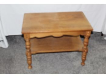 Wood End Table, 28 X 18 X 20 In Tall