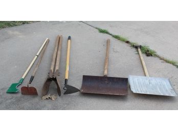 Yard Tools-post Hole Digger, Snow Shovels, Hoe, Three T Post