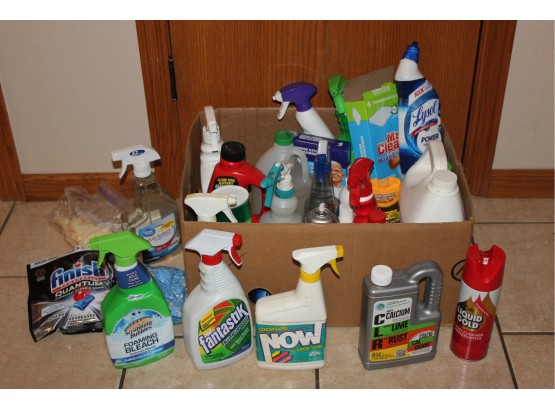 Box Of Cleaning Supplies