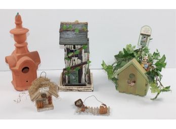Bird House Lot 2-bird Feeder, Terracotta Piece, Decorative Items