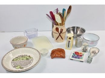 Miscellaneous Kitchen-scales, Utensils, Pie Plate, Etc
