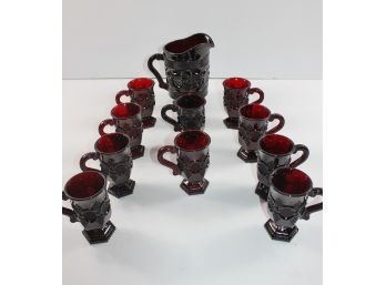 Avon Cape Cod Collection-pitcher And 10 Mugs