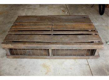 Antique Chicken Carrier-wood 47' X 29' X 10' Deep