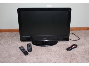 Vizio With Remote 26 Inch Television-Powers Up