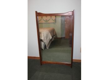 Antique Heavy Wood Frame Mirror-could Go On Wall Alone Or On Dresser 25 W X 43 Tall