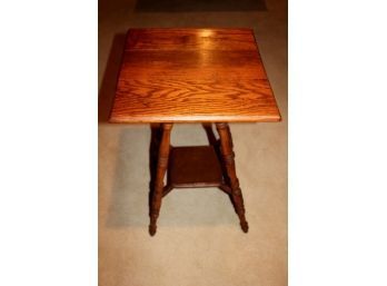 Antique Square Side Table 16 X 16 X 28.5 Tall-spindle Legs