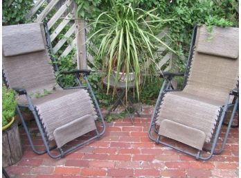 Two Full-size Reclining Patio Chairs