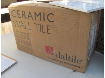 2.5 Boxes White Ceramic Tile And Grout-3 In X 6 In -approximately 375 Pieces
