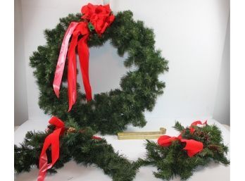 30 In Wreath Plus Swag And Additional Piece-hanger Included