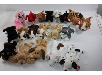 Lot 4 Of Beanie Babies-dogs