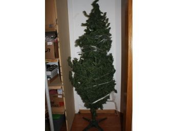 6 Ft Tall Clear Lighted Tree On Plastic Stand-wrapped And Ready For Transport
