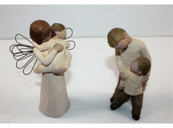 2 Willow Tree Figures-Angels Embrace And Brothers