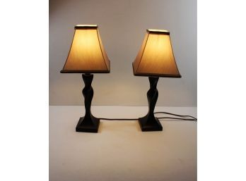 Two Table Lamps - 22 In Tall-three-way