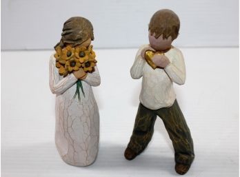 2 Willow Tree Figures-warm Embrace And  Heart Of Gold