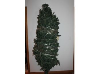 7ft Tall Clear Lighted Tree -  Full Branches, Nicely Wrapped In Two Parts For Transport- Metal Stand