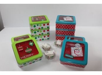 10 Christmas Tins-2 Styles And Baking Cups