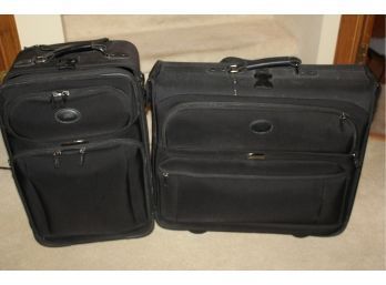 2 Atlantic Luggage Items-nice-wardrobe 23 X 21 X 8.5 And 14 X 22 X 8 Suitcase, Both On Wheels