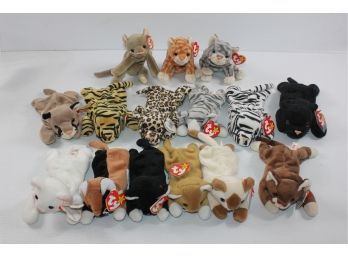 Lot 6 Of Beanie Babies-cats