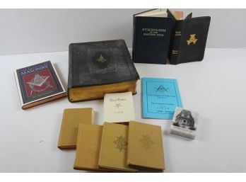 Large Masonic Red Letter Bible, Small Masonic Bible, Several Eastern Star Books