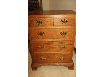 Cute 5 Drawer End Table- 24in Tall X 17.5 Wide X 11 In Deep - Slight Water Damage