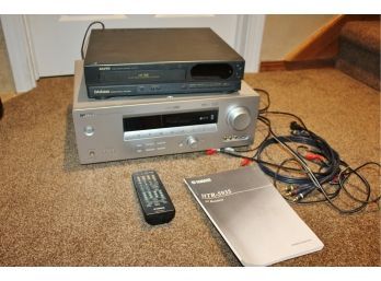Yamaha Receiver HTR-5935 With Remote, Sanyo VHS Player