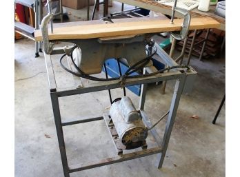 Vintage Wood Planer With Stand - Works