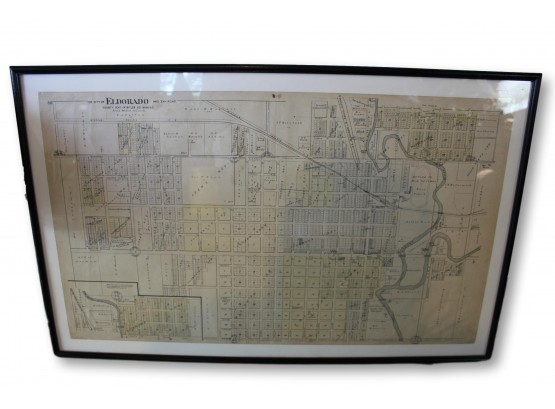 33 X 21  Vintage El Dorado KS Map 1917