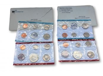 1968 & 1969 Uncirculated Mint Sets With Silver Halves